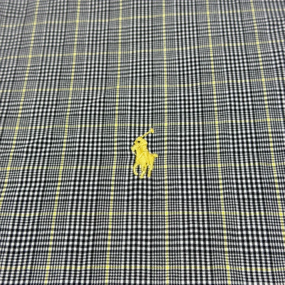 Ralph Lauren Classic Fit Long Sleeve Button Down Glen Plaid Pony Men XL